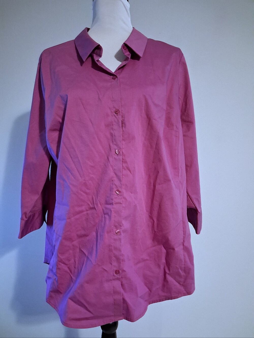 Purple Button Front Blouse Size 1X